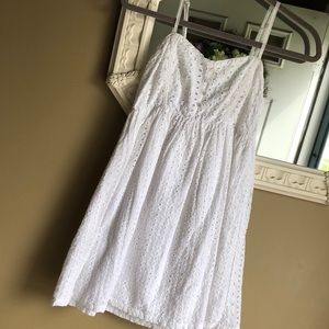 Lacey crochet white dress